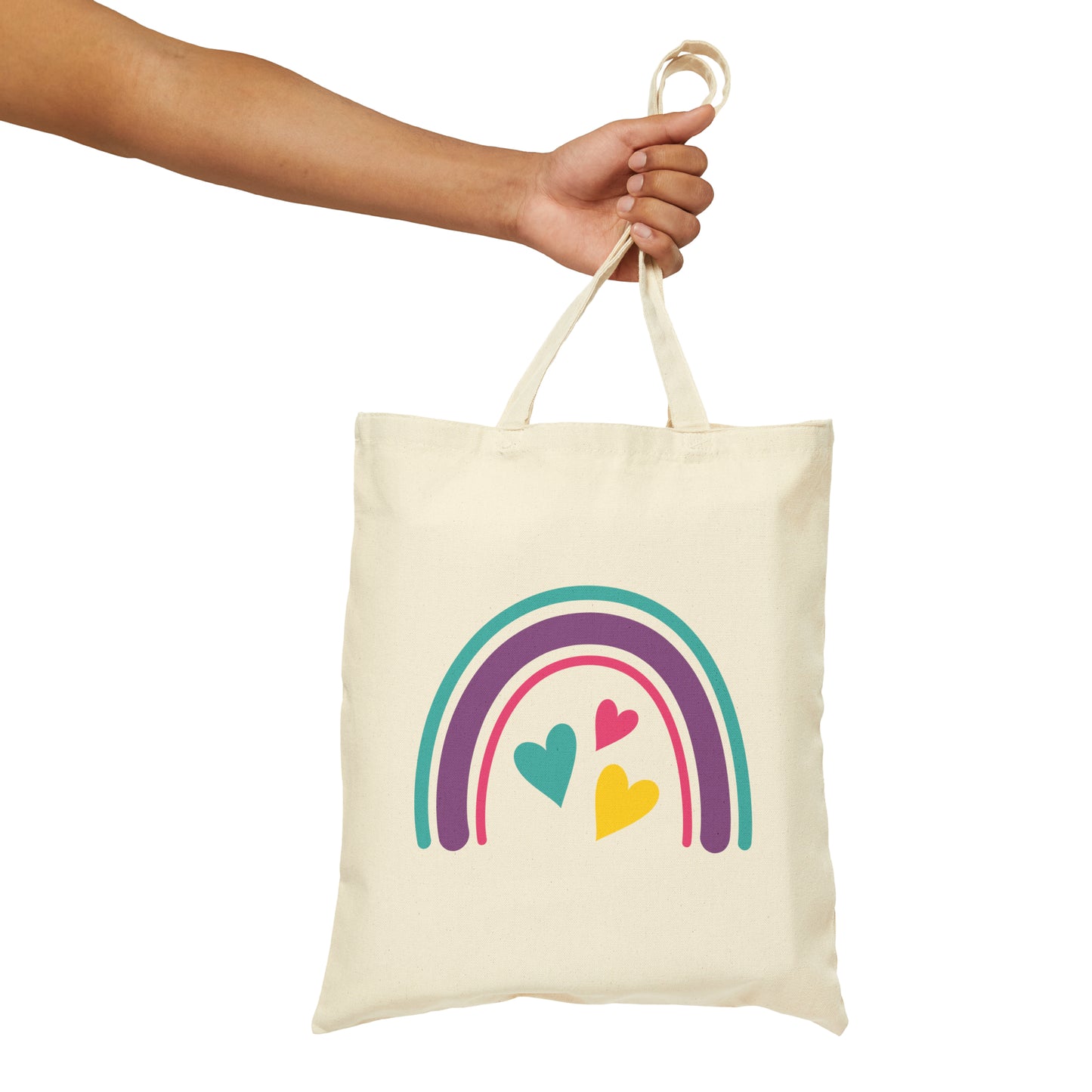 Rainbow Cotton Canvas Tote Bag