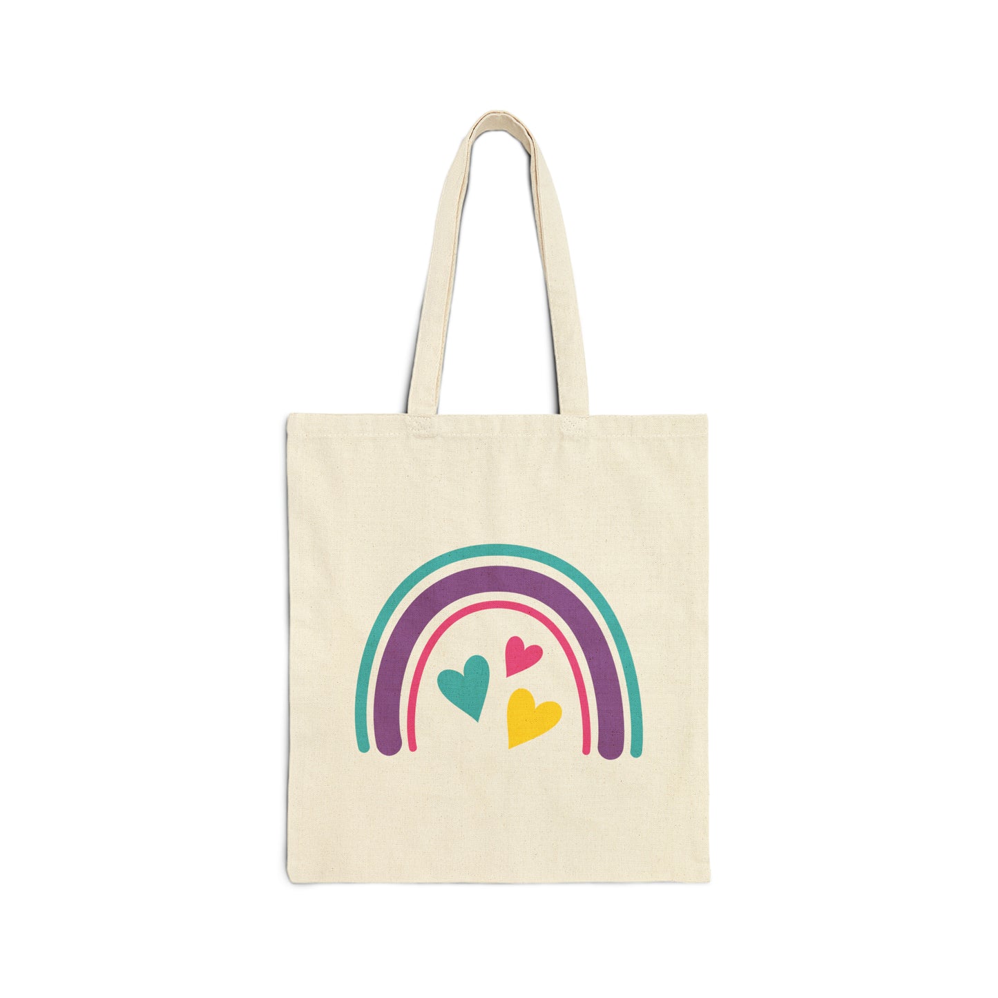 Rainbow Cotton Canvas Tote Bag