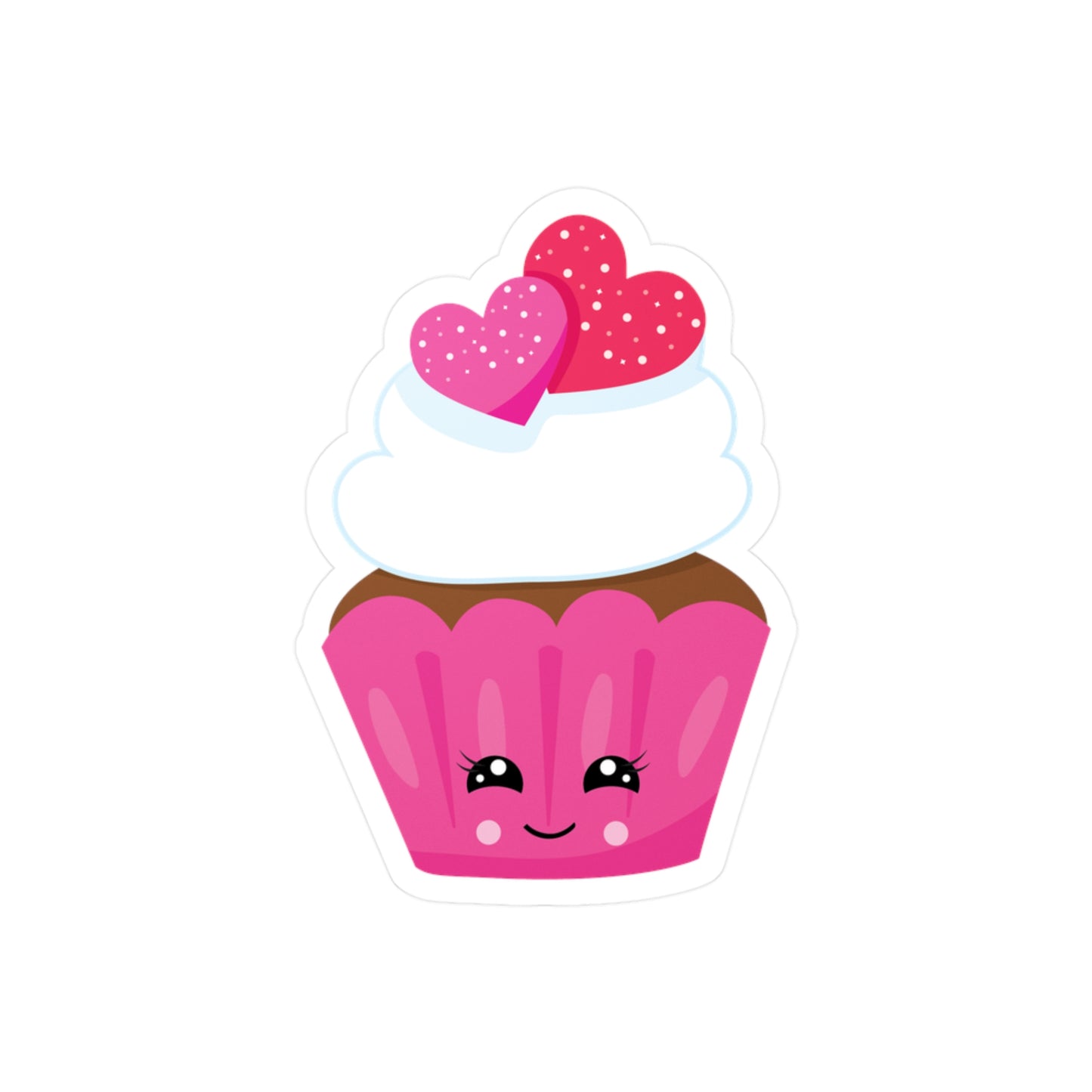 Valentine Kawaii Cupcake Sticker