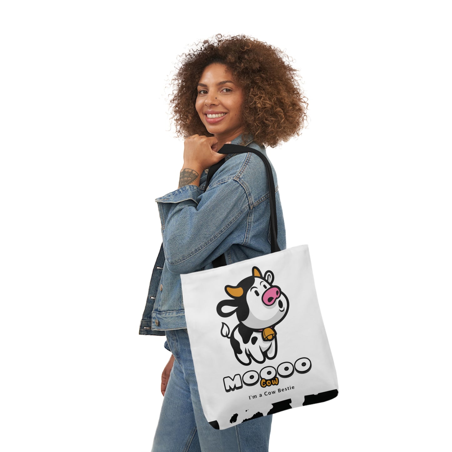 Cow Bestie Canvas Tote Bag