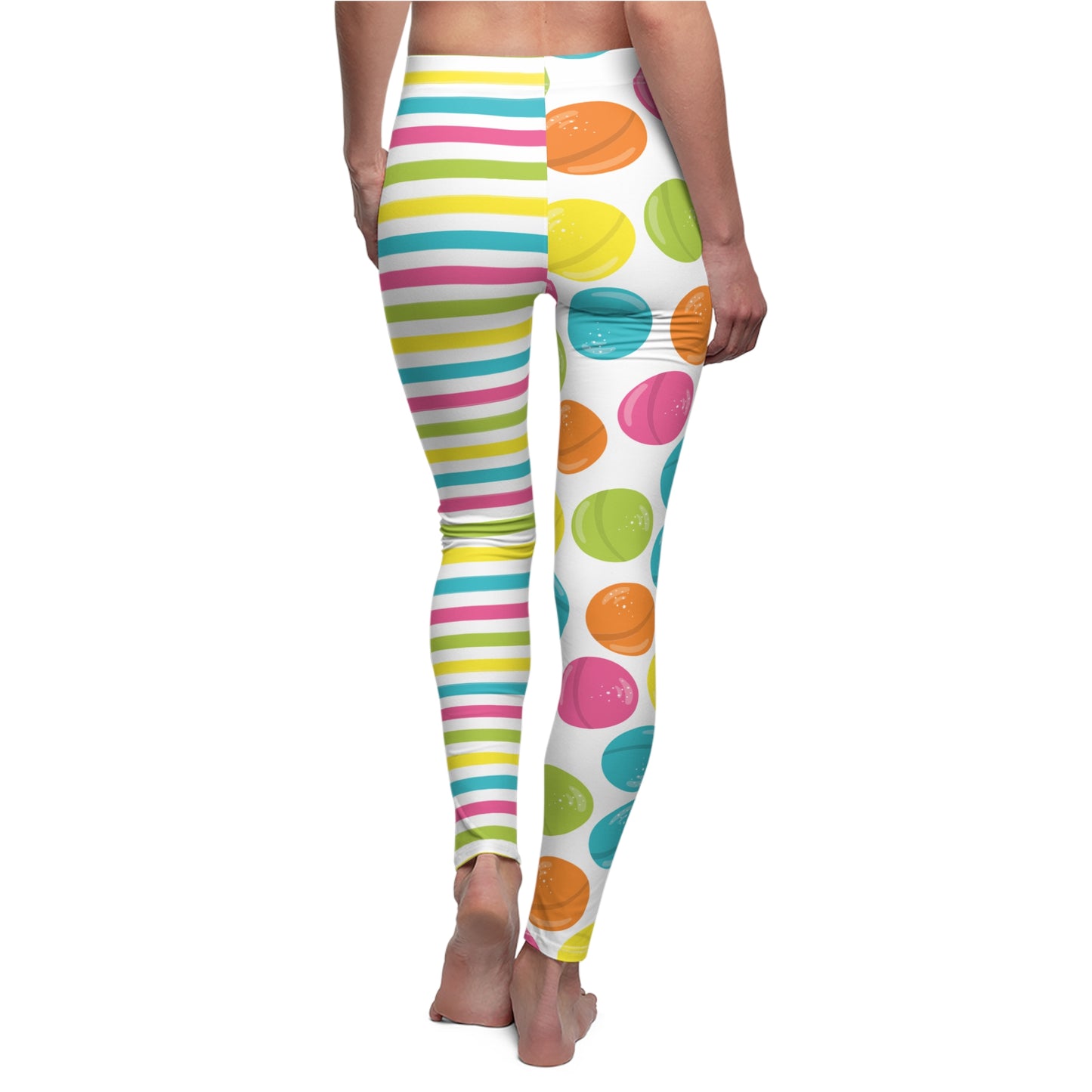 Candy and striped color leggings