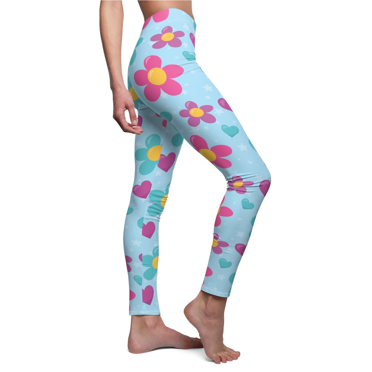 Flower Leggings (Blue)