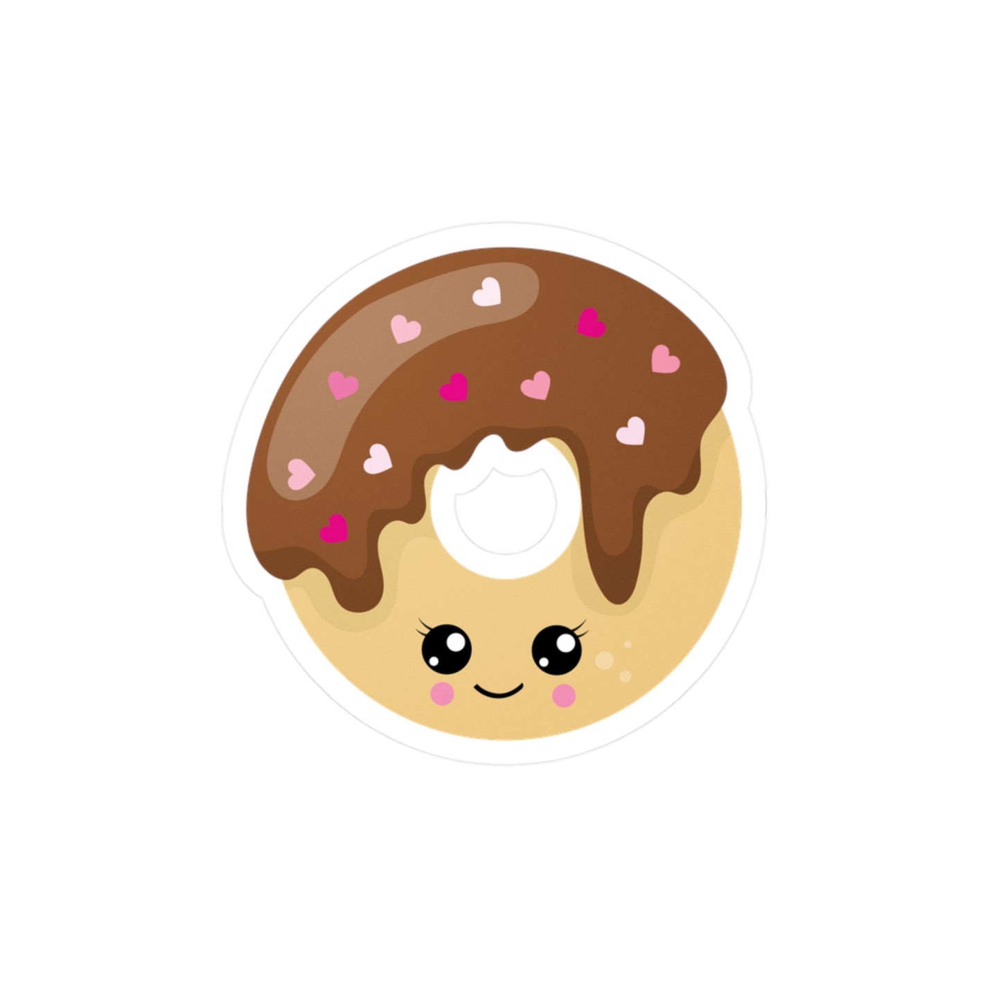 Kawaii Donut Sticker - Chocolate