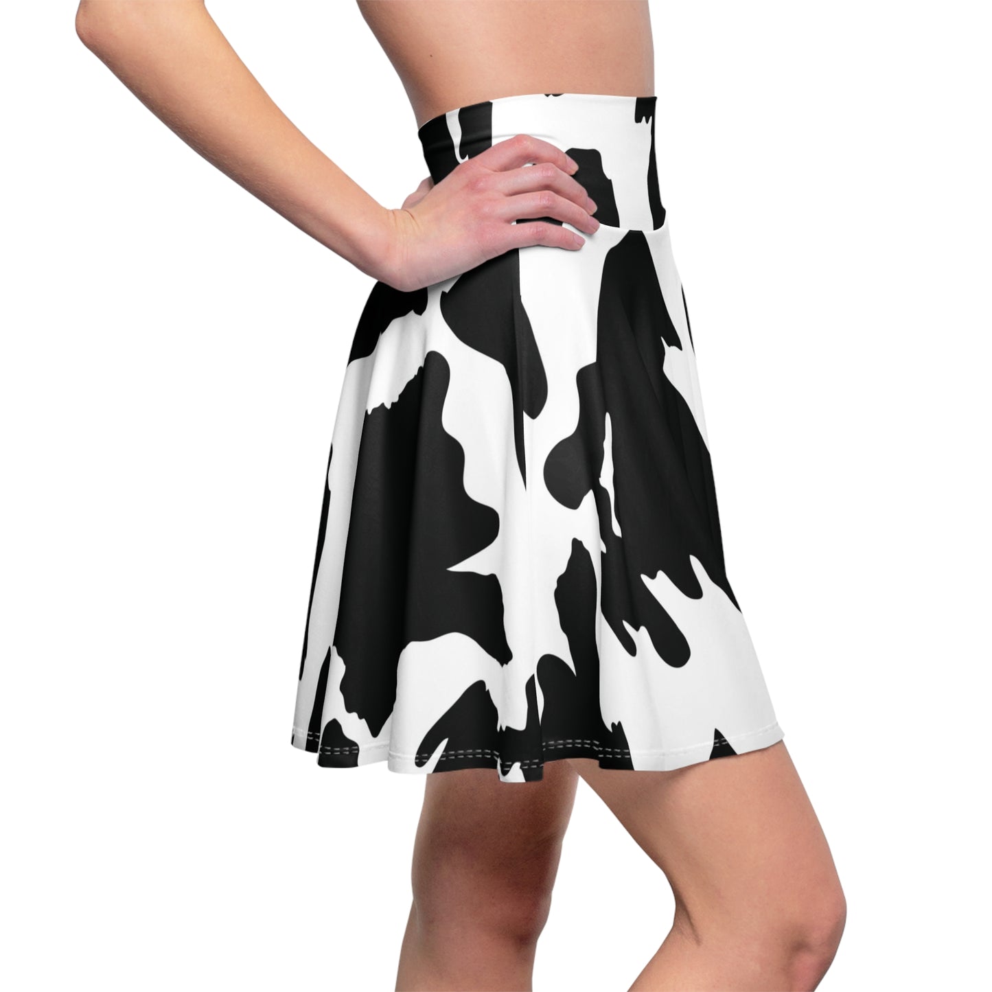 Cow Print Skater Skirt