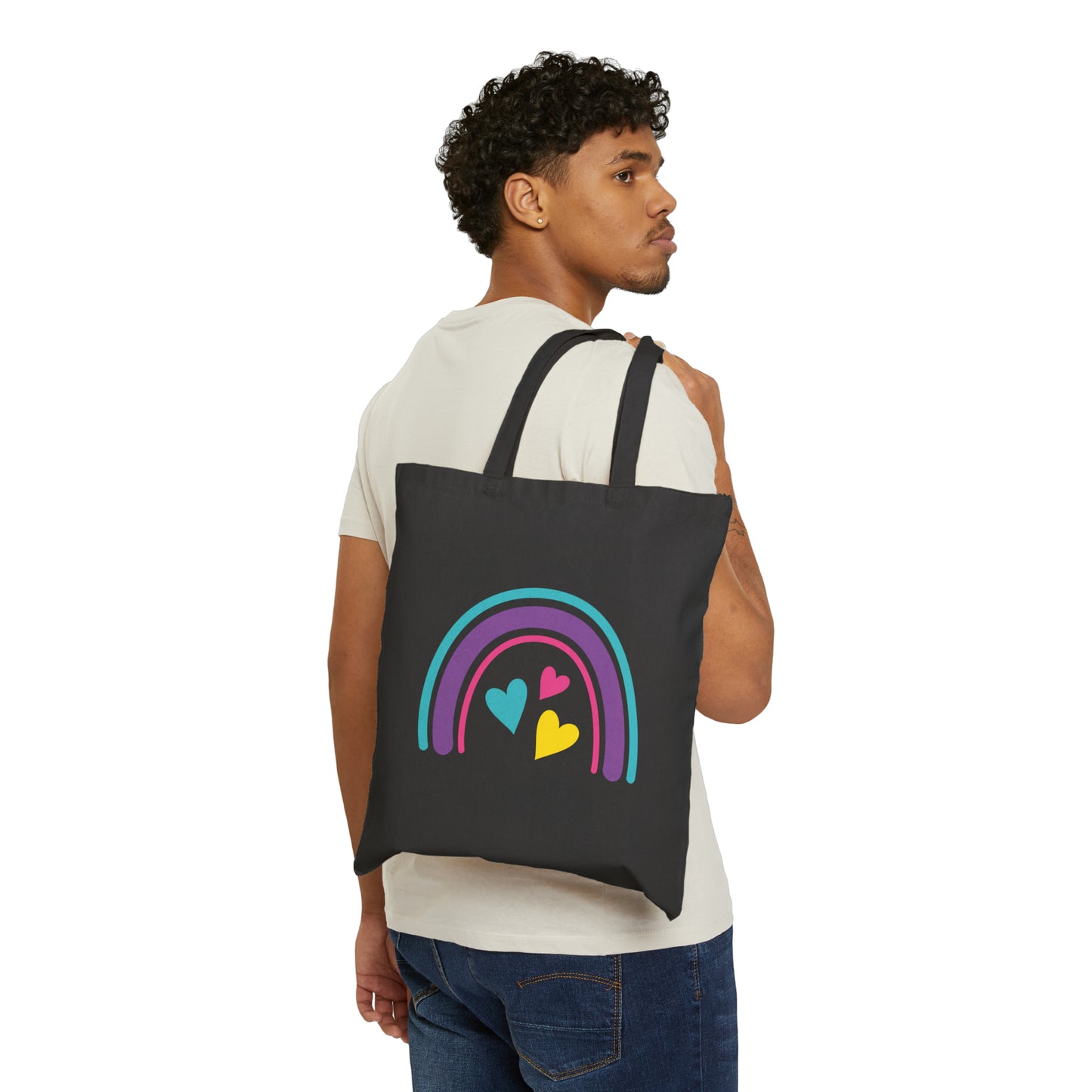 Rainbow Cotton Canvas Tote Bag