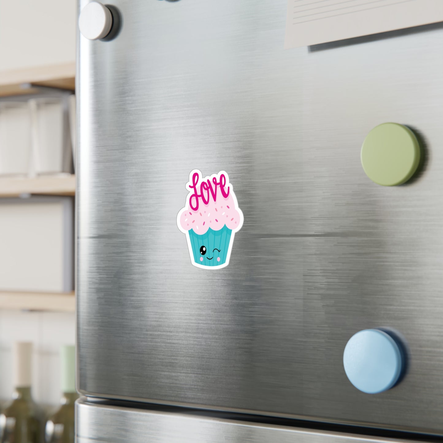 Kawaii Love Cupcake Sticker