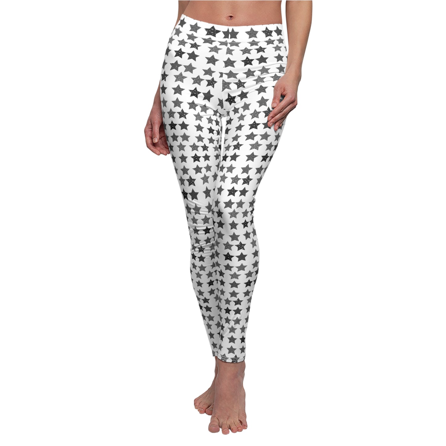 Stars Leggings (Black & White)