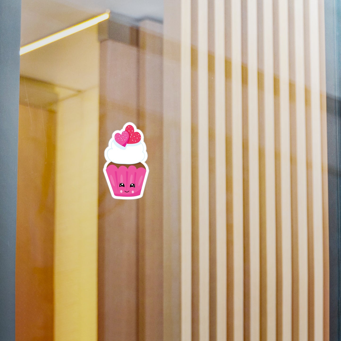 Valentine Kawaii Cupcake Sticker