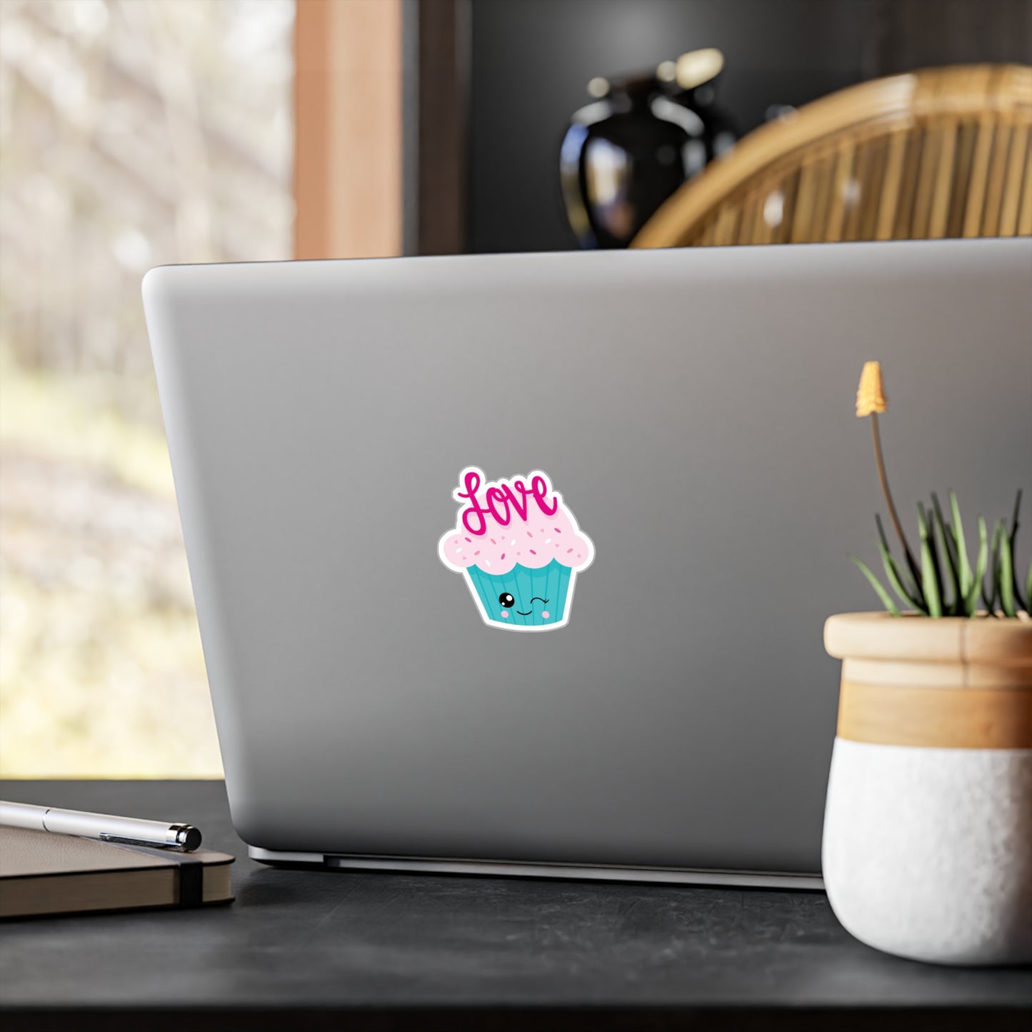 Kawaii Love Cupcake Sticker