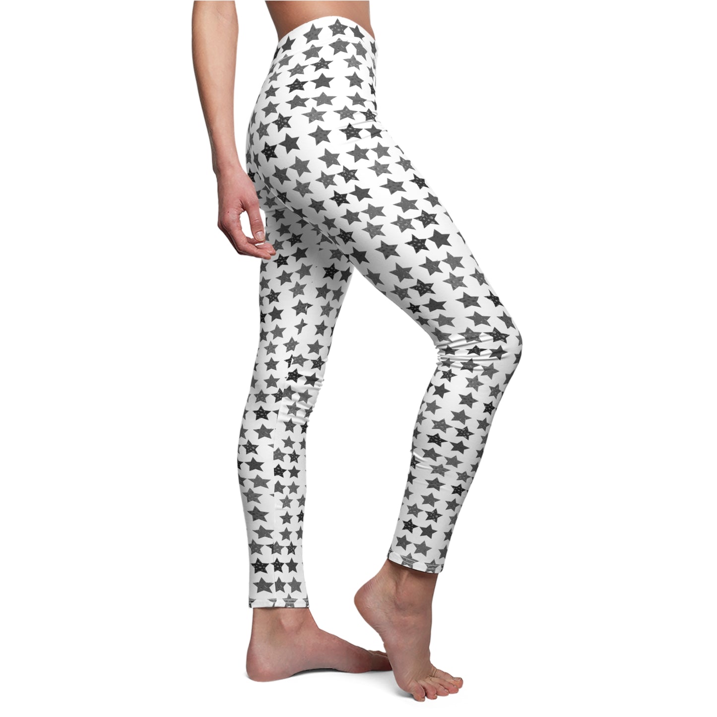 Stars Leggings (Black & White)