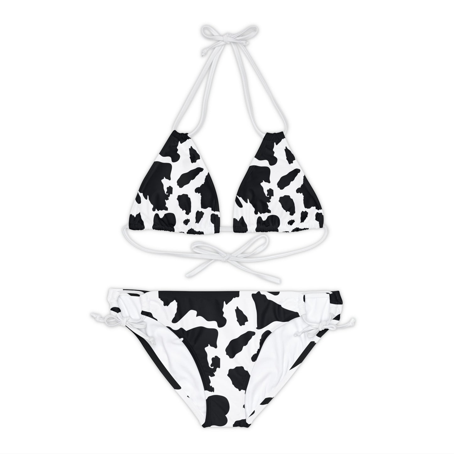 Cow Print Strappy Bikini Set