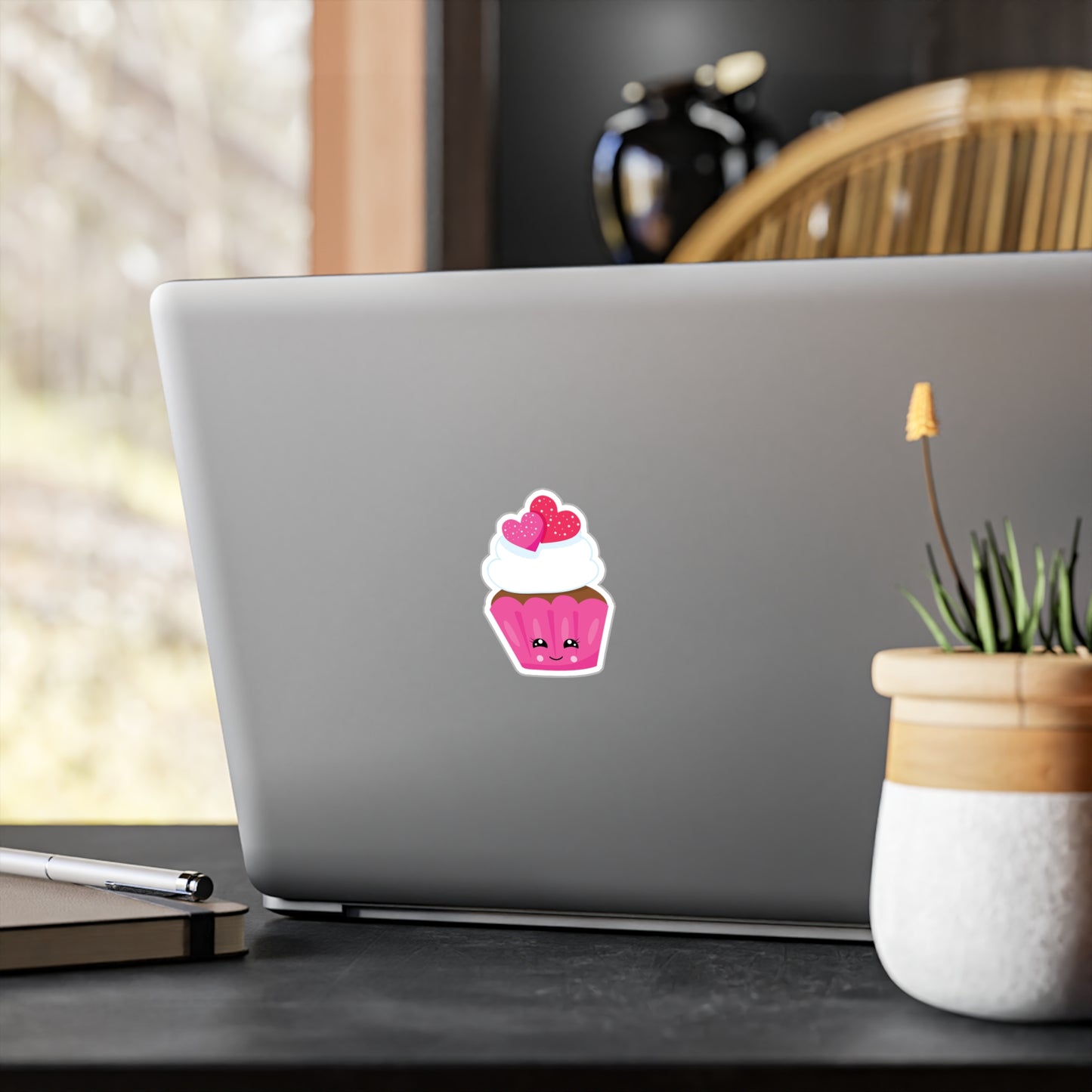 Valentine Kawaii Cupcake Sticker