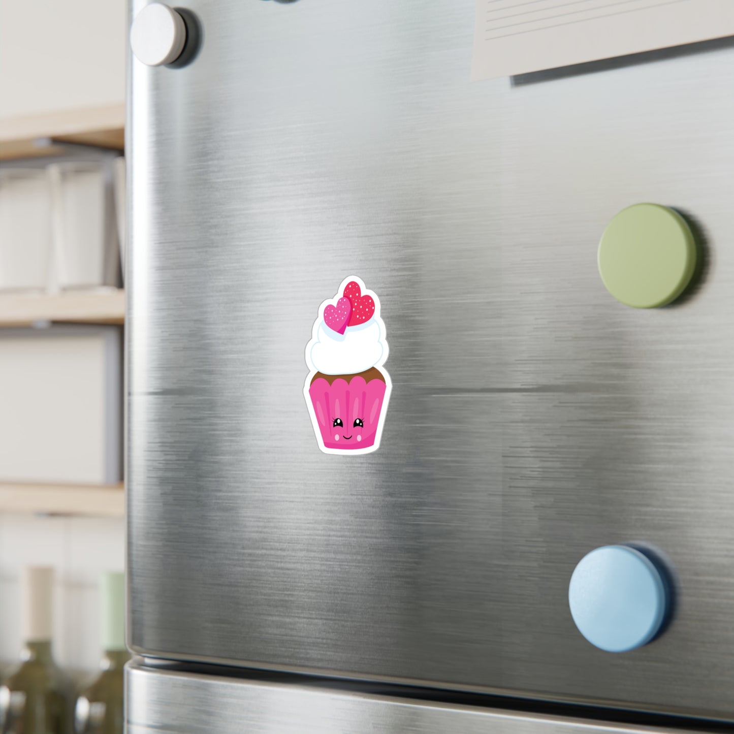 Valentine Kawaii Cupcake Sticker