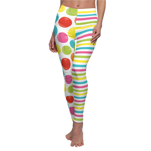 Candy and striped color leggings