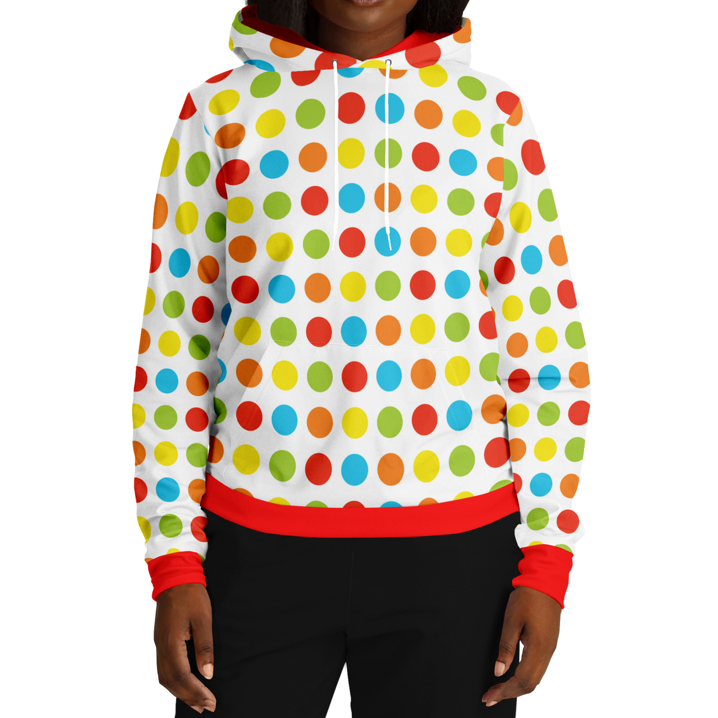 Multicolor Polka Dots Hoodie