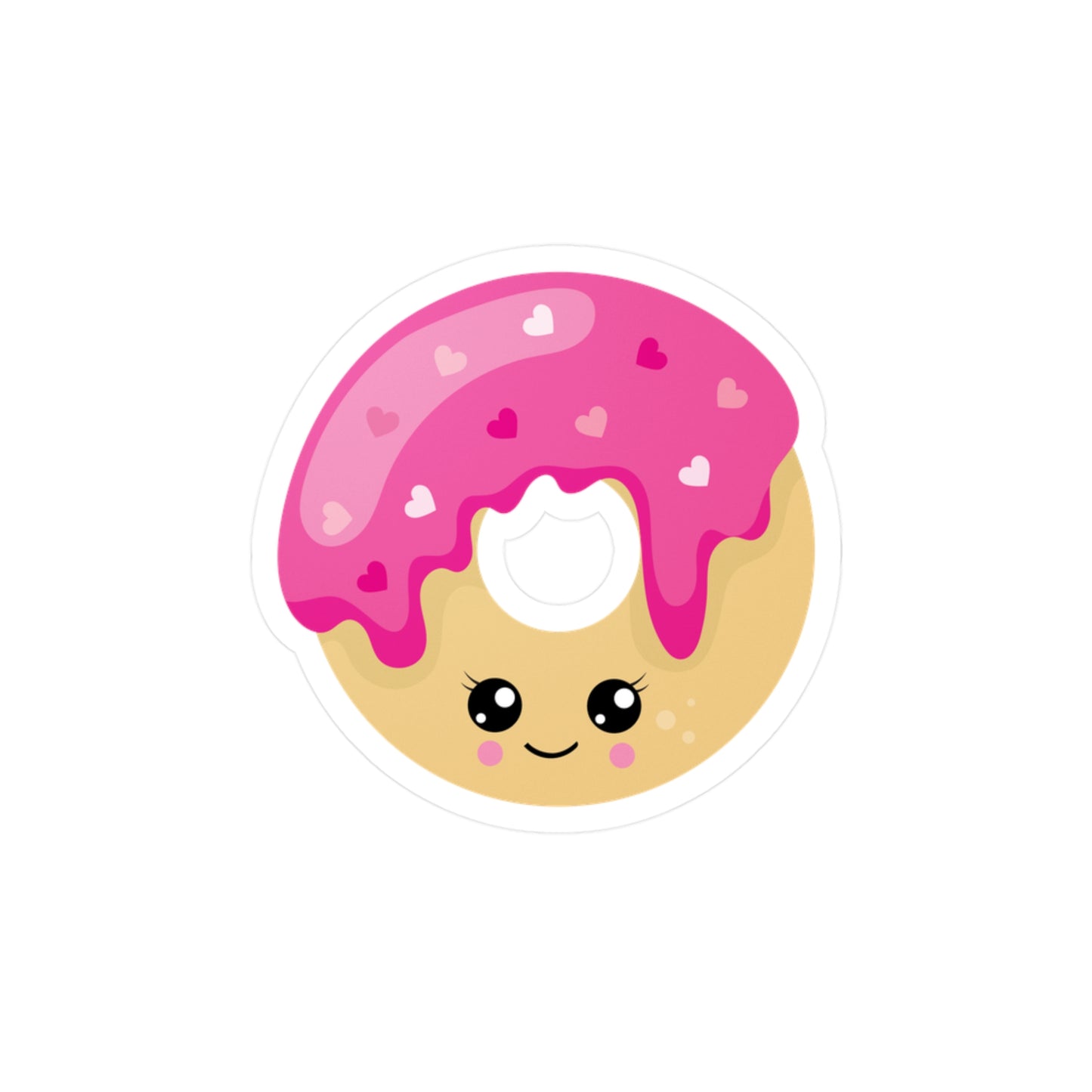 Kawaii Donut Sticker - Pink