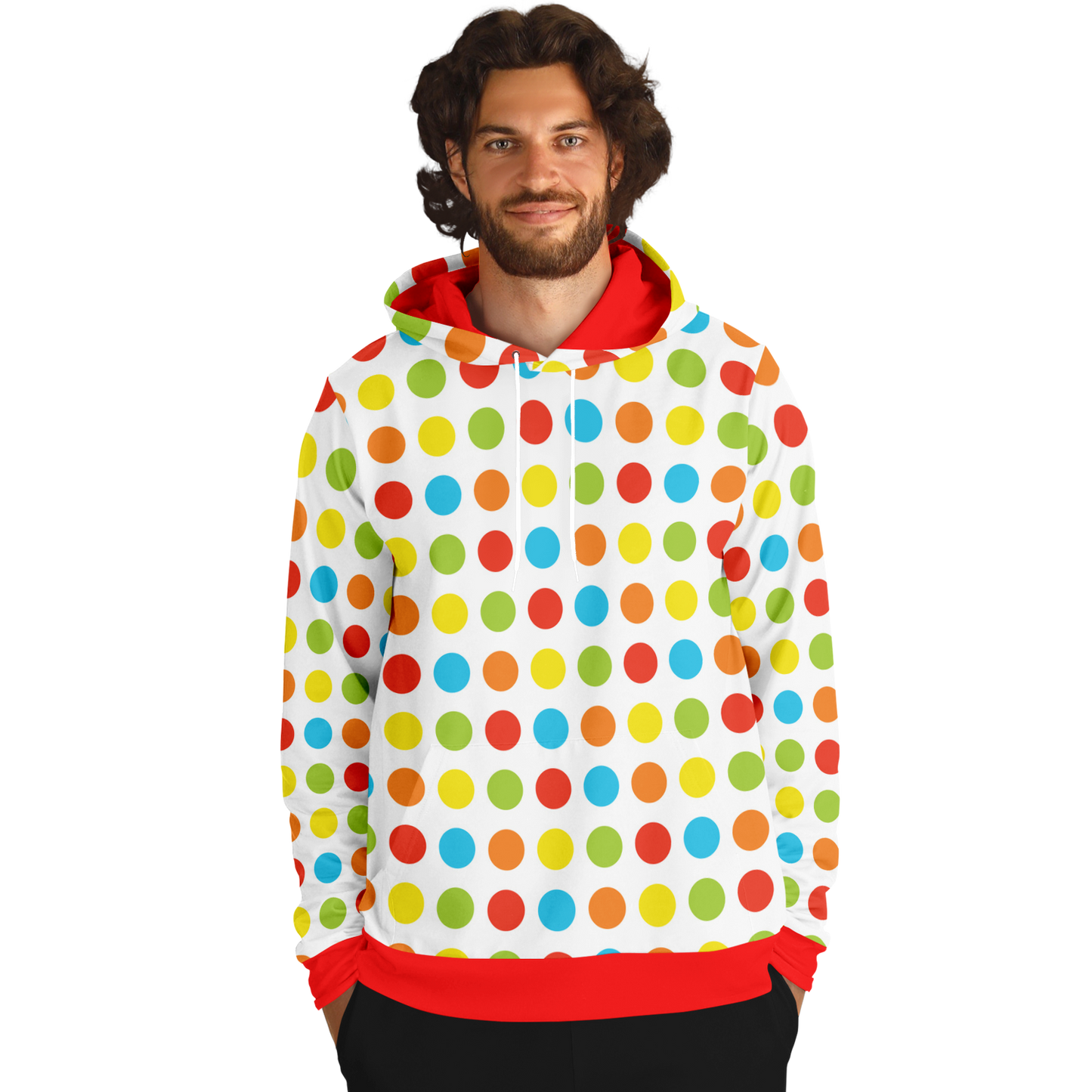 Multicolor Polka Dots Hoodie