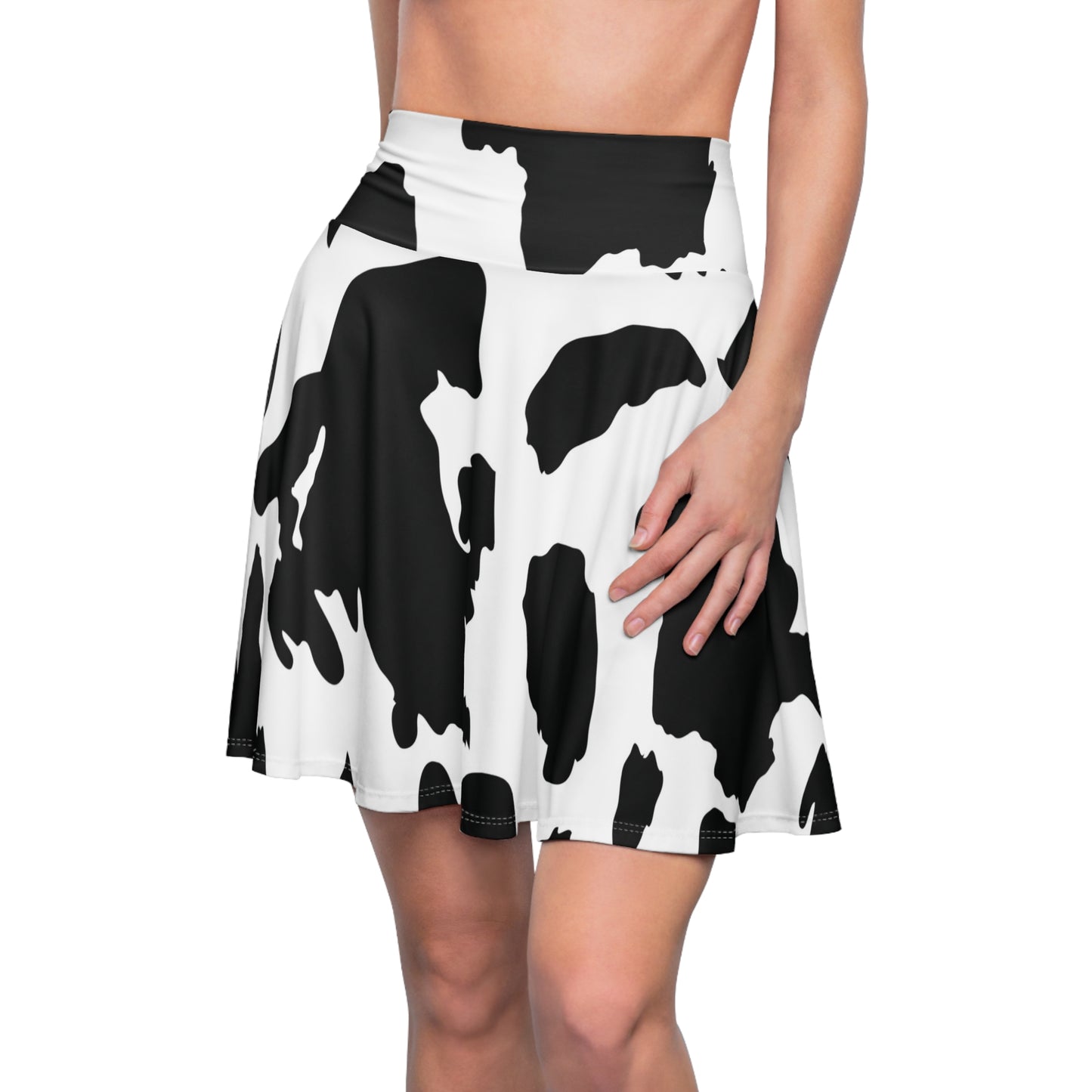 Cow Print Skater Skirt