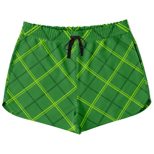 Jogger Shorts - Green Tartan