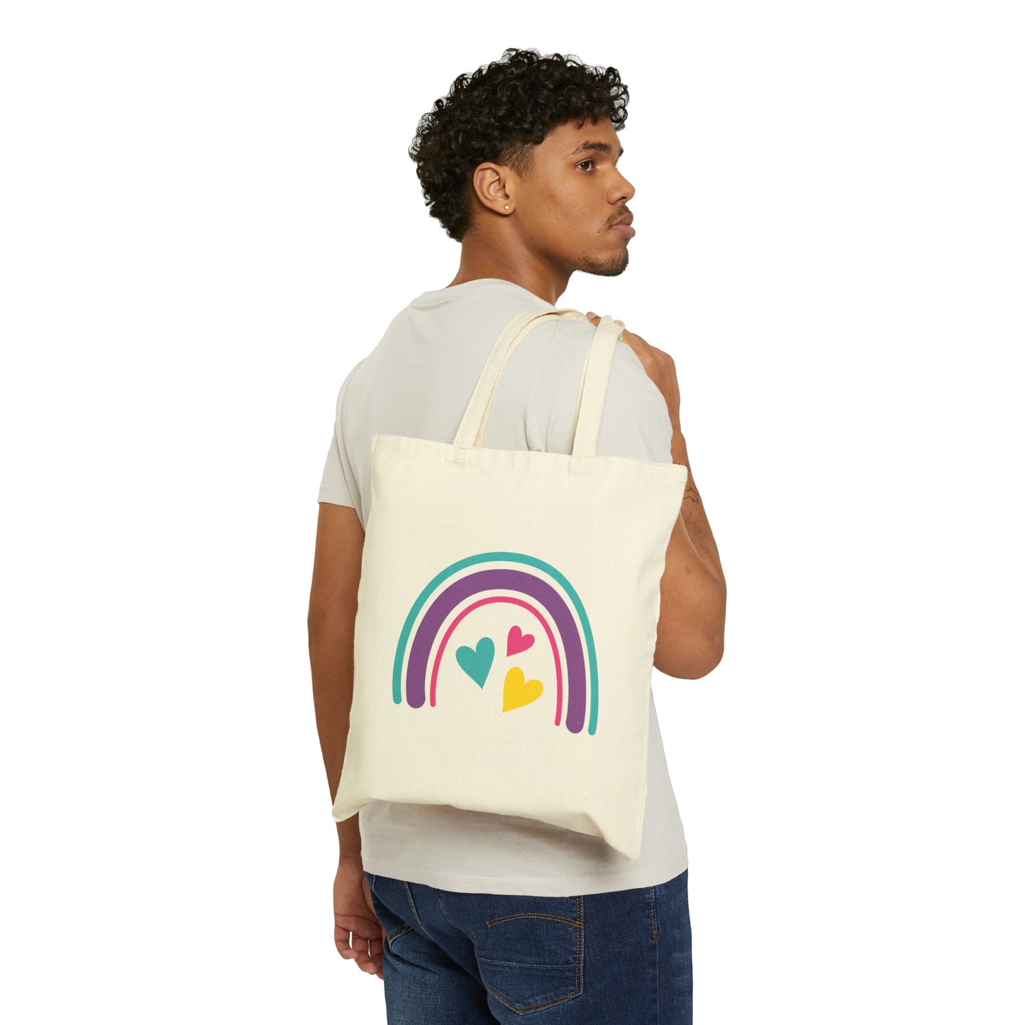 Rainbow Cotton Canvas Tote Bag