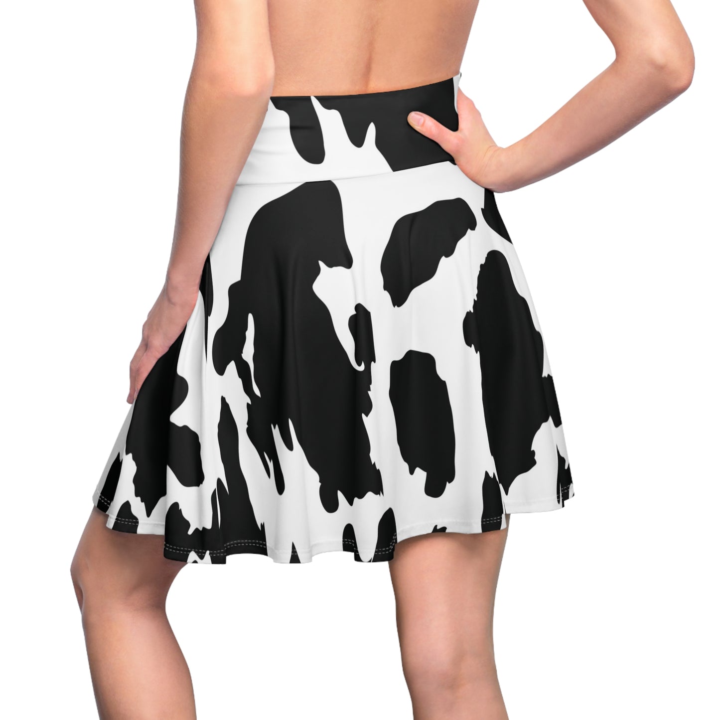 Cow Print Skater Skirt