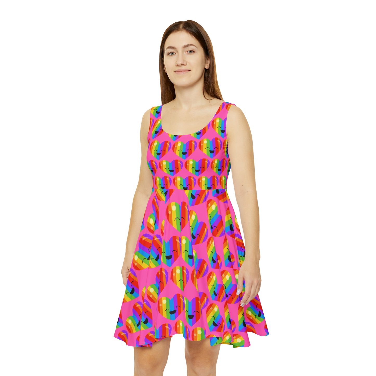 Rainbow Radiance Skater Dress