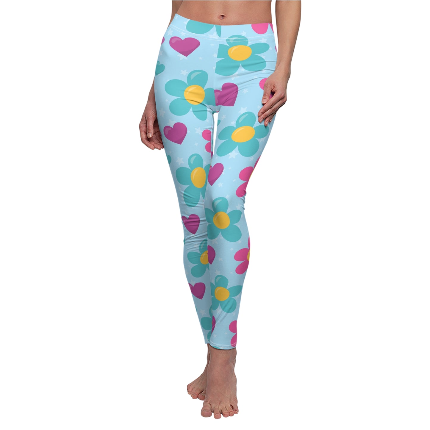 Flower Leggings (Blue)