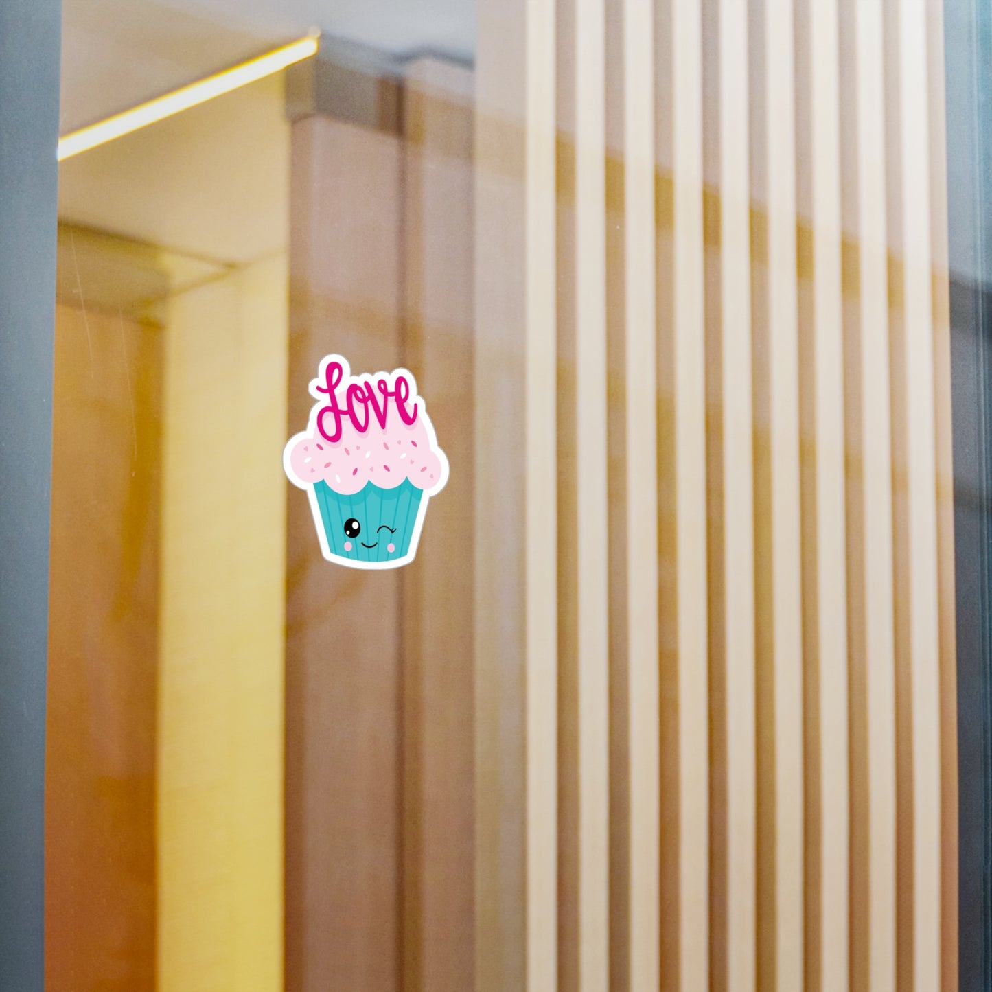 Kawaii Love Cupcake Sticker